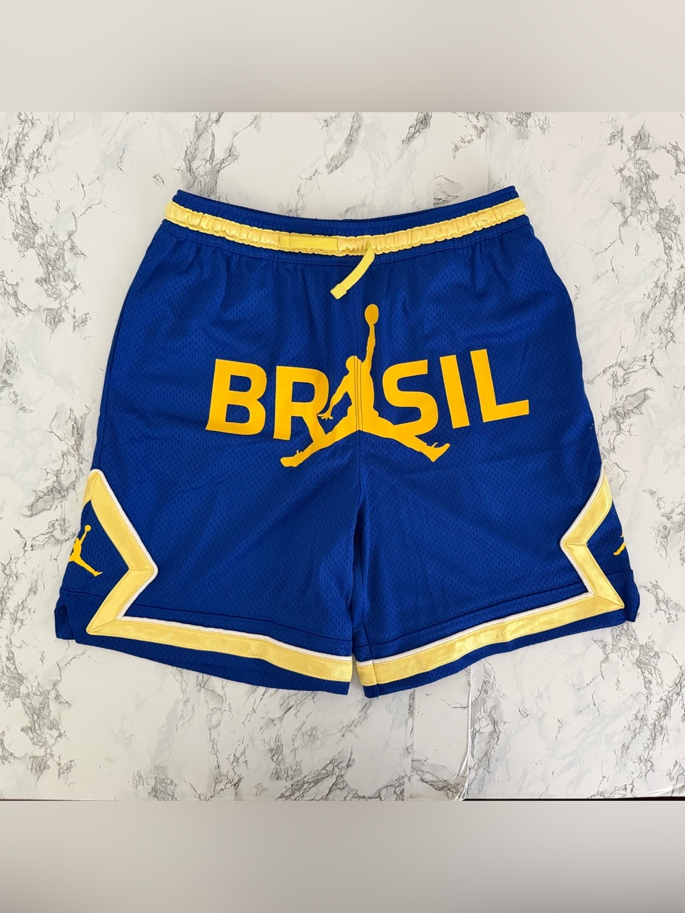 Jordan Brasil Brazil Diamond Mesh Dri-Fir Shorts Soccer Neymar Youth Size Large